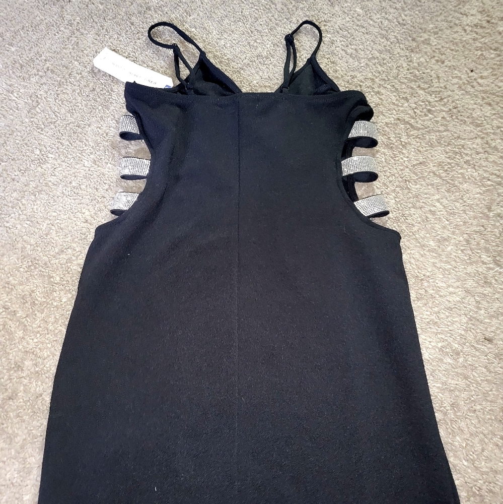 Almost Famous Black Sleeveless Crew Neck Bodycon Dress
